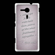 Coque Sony Xpéria SP Croire Rose Citation Oscar Wilde