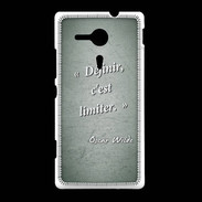 Coque Sony Xpéria SP Définir Vert Citation Oscar Wilde