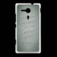 Coque Sony Xpéria SP Emotion égarée Vert Citation Oscar Wilde