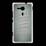 Coque Sony Xpéria SP Incertitude amour Vert Citation Oscar Wilde