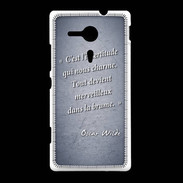 Coque Sony Xpéria SP Incertitude Bleu Citation Oscar Wilde