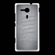 Coque Sony Xpéria SP Incertitude Noir Citation Oscar Wilde