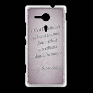 Coque Sony Xpéria SP Incertitude Rose Citation Oscar Wilde
