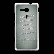 Coque Sony Xpéria SP Incertitude Vert Citation Oscar Wilde