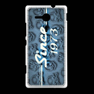 Coque Sony Xpéria SP Since crane bleu 1973