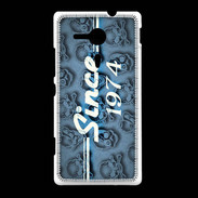 Coque Sony Xpéria SP Since crane bleu 1974