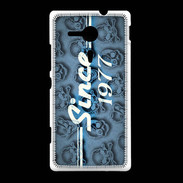 Coque Sony Xpéria SP Since crane bleu 1977