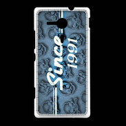 Coque Sony Xpéria SP Since crane bleu 1991