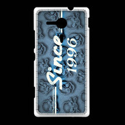 Coque Sony Xpéria SP Since crane bleu 1996