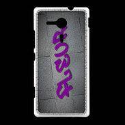 Coque Sony Xpéria SP Fleur Tag