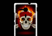 Coque Sony Xpéria SP Tête de mort en flamme 5