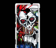 Coque Sony Xpéria SP Tête de mort Graffiti couleur