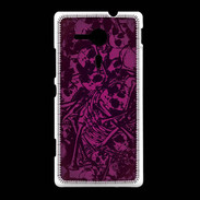 Coque Sony Xpéria SP Skull and bones Rose