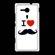 Coque Sony Xpéria SP I love Moustache