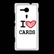 Coque Sony Xpéria SP I love Poker Heart
