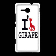 Coque Sony Xpéria SP I love Girafe