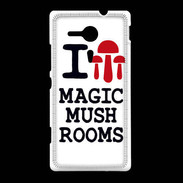 Coque Sony Xpéria SP I love Mushrooms