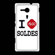 Coque Sony Xpéria SP I love Soldes