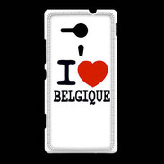 Coque Sony Xpéria SP I love Belgique