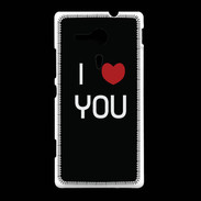 Coque Sony Xpéria SP I love you noir