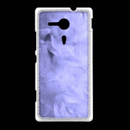 Coque Sony Xpéria SP Effet de plumes bleues PR