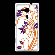 Coque Sony Xpéria SP motif flora violet