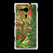 Coque Sony Xpéria SP DP Coquelicot dans un champs de blé