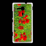 Coque Sony Xpéria SP DP champs de coquelicots