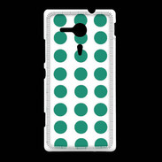 Coque Sony Xpéria SP pois vert d'eau