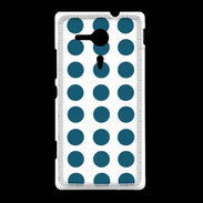 Coque Sony Xpéria SP pois turquoise
