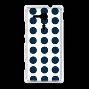 Coque Sony Xpéria SP pois bleu marine