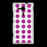 Coque Sony Xpéria SP pois framboise