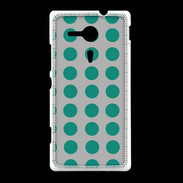 Coque Sony Xpéria SP pois gris & turquoise