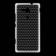 Coque Sony Xpéria SP pois noir & blanc