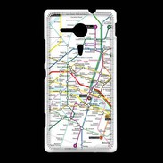 Coque Sony Xpéria SP Plan de métro de Paris