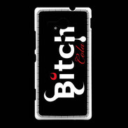 Coque Sony Xpéria SP Bitch Cola fond noir