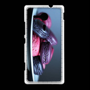 Coque Sony Xpéria SP Macaron mauve PR 10