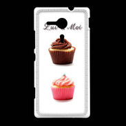 Coque Sony Xpéria SP Cupcake lui et moi PR