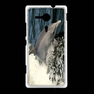 Coque Sony Xpéria SP Coque Dauphin et vague