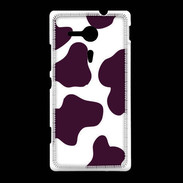 Coque Sony Xpéria SP vache prune