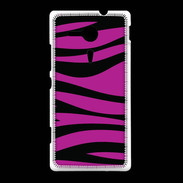 Coque Sony Xpéria SP zèbre rose & noir
