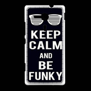 Coque Sony Xpéria SP Keep Calm Funky Noir