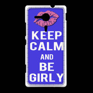 Coque Sony Xpéria SP Keep Calm Girly Bleu
