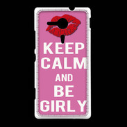 Coque Sony Xpéria SP Keep Calm Girly Rose