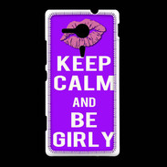 Coque Sony Xpéria SP Keep Calm Girly Violet
