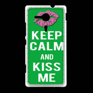Coque Sony Xpéria SP Keep Calm Kiss me Vert