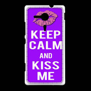 Coque Sony Xpéria SP Keep Calm Kiss me Violet