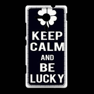 Coque Sony Xpéria SP Keep Calm Be lucky Noir