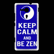 Coque Sony Xpéria SP Keep Calm Be Zen Bleu