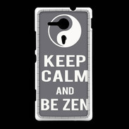 Coque Sony Xpéria SP Keep Calm Be Zen Gris